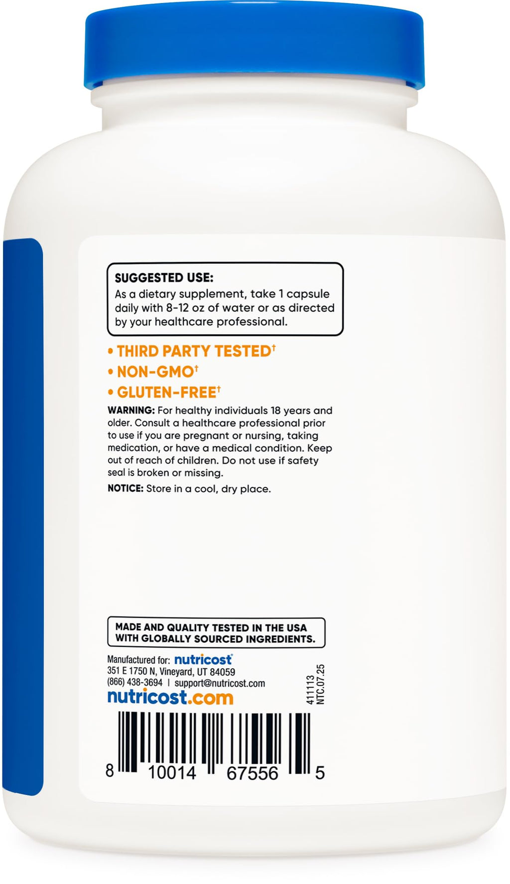 Nutricost Vitamin C with Rose Hips 1025mg