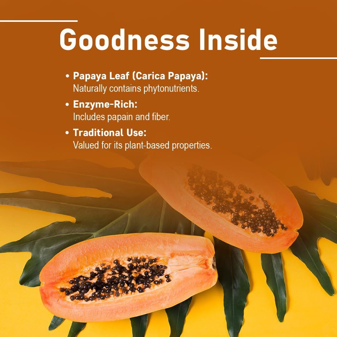 minature Papaya Leaf Tablets 1000 mg - 90 Tablets - image 3
