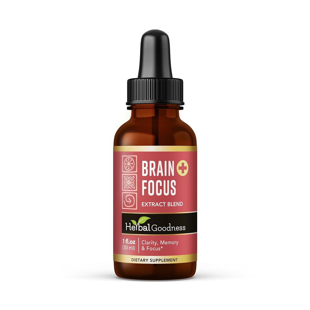 Herbal Goodness Brain and Focus Supplement Liquid Extract - 1 Fl Oz