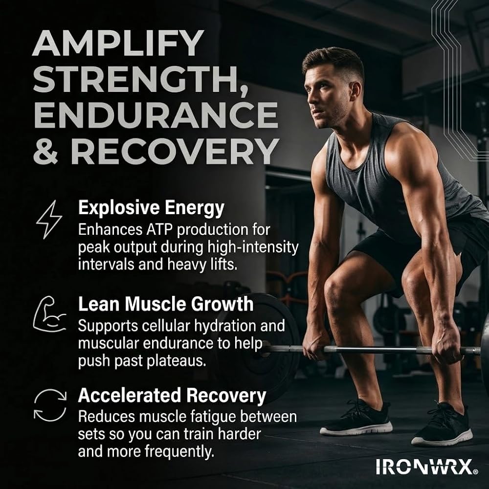 IRONWRX Creatine Monohydrate Powder Unflavored - 60 Servings - image 2