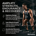 IRONWRX Creatine Monohydrate Powder Unflavored - 60 Servings - image 2