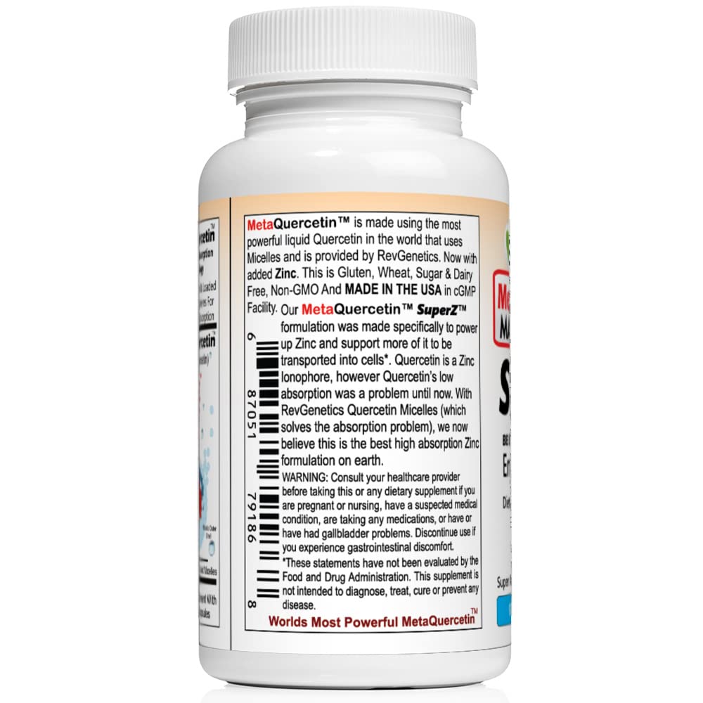 REVGENETICS MetaQuercetin SuperZ Zinc Ionophore - 60 Capsules - image 3