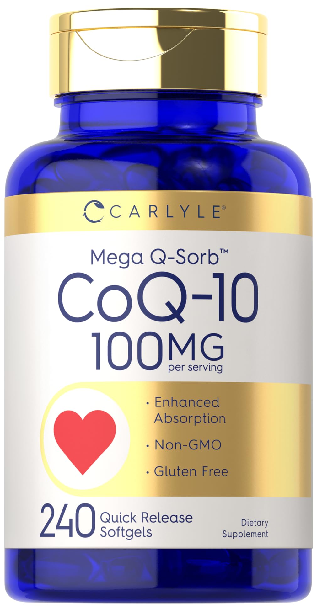 Carlyle CoQ10 100mg Softgels - 240 Count