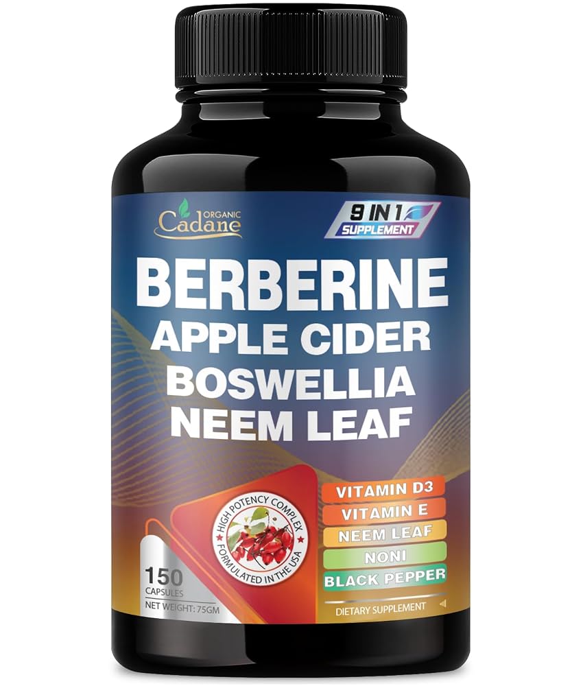 Organic Cadane Berberine Supplement - 150 Vegetarian Capsules