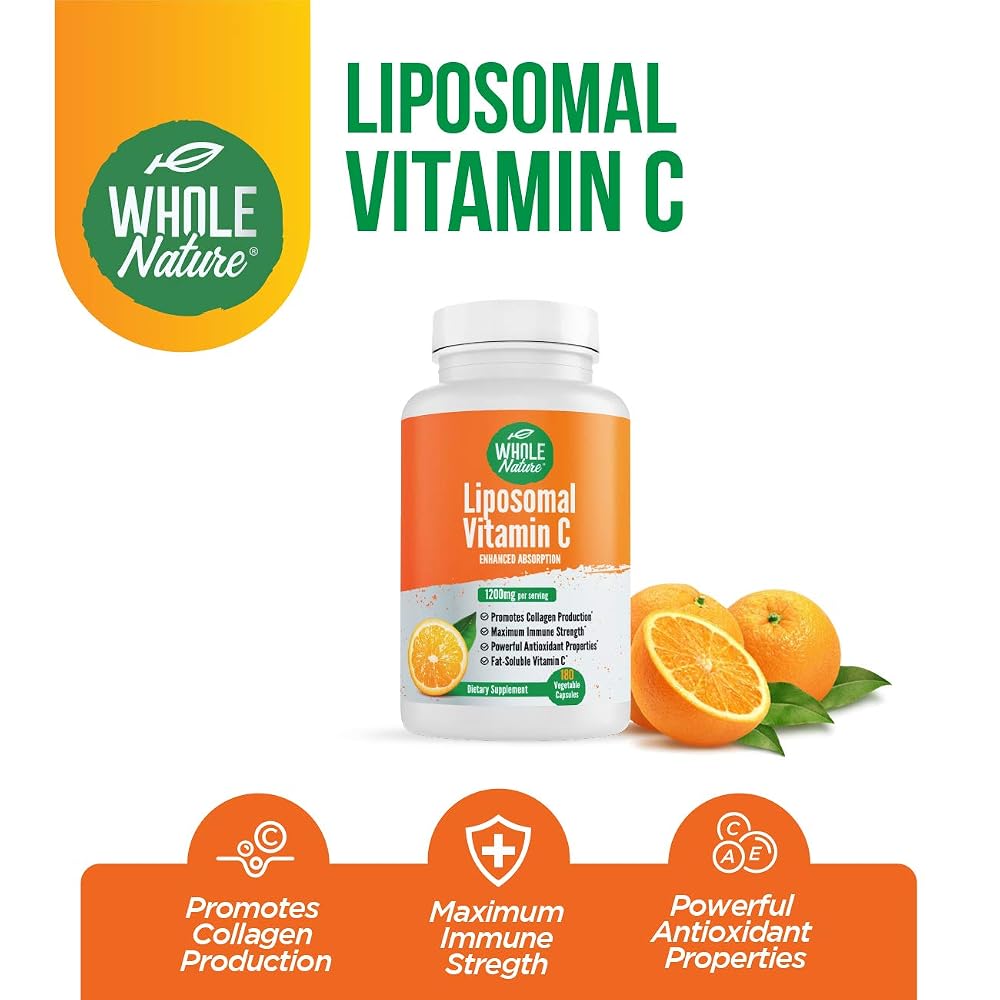 Whole Nature Liposomal Vitamin C Supplement Pills 1200 mg - High - image 4