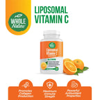 Whole Nature Liposomal Vitamin C Supplement Pills 1200 mg - High