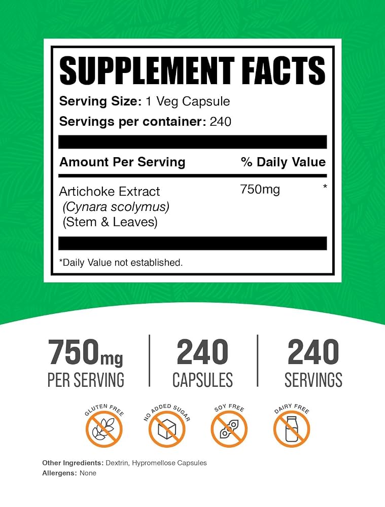 BulkSupplements Artichoke Extract Capsules for Liver Support - image 2