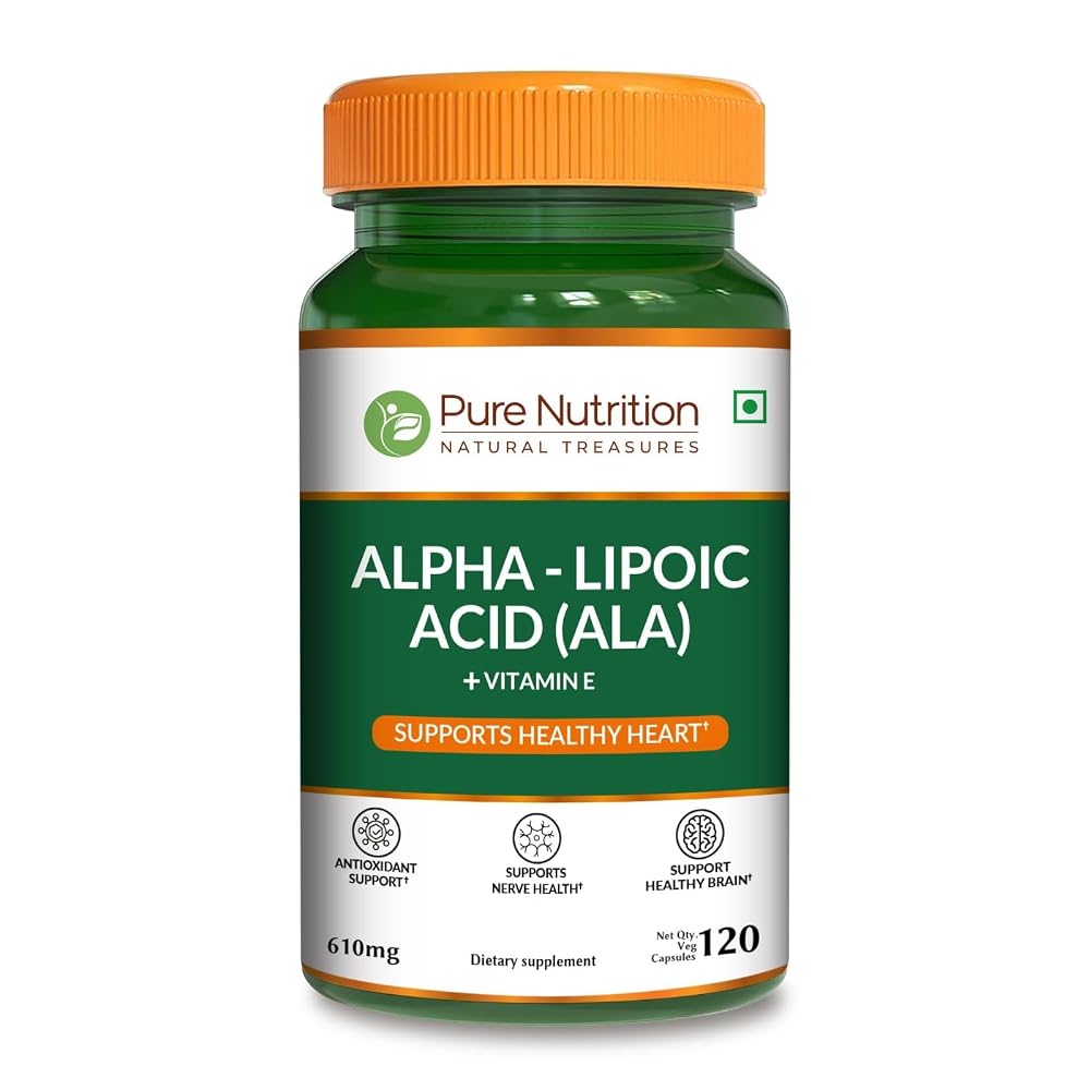 Pure Nutrition Alpha Lipoic Acid 600mg + Vitamin E - 120 Capsules