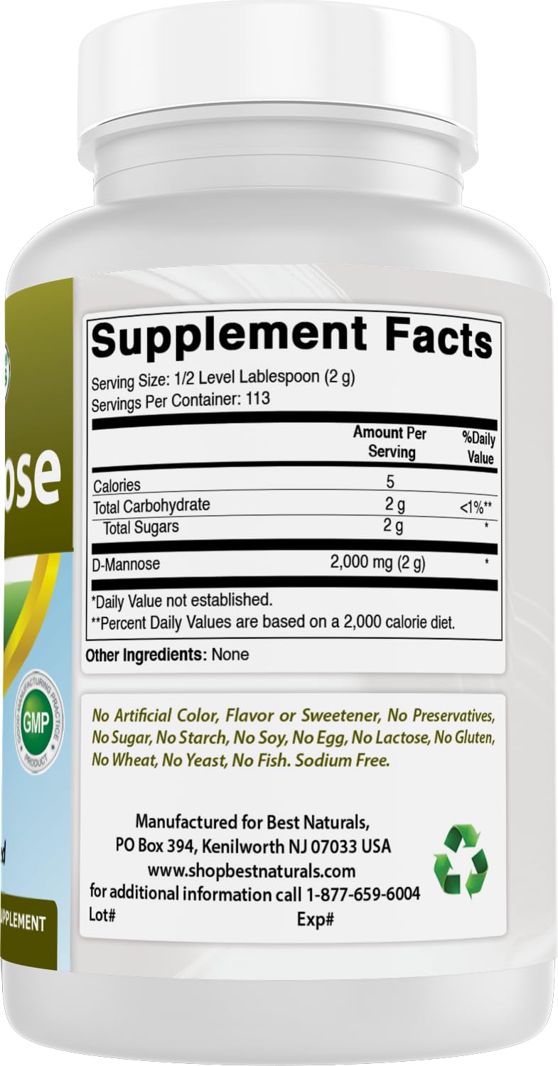 Best Naturals D-Mannose Pure Powder - 8 oz - image 6