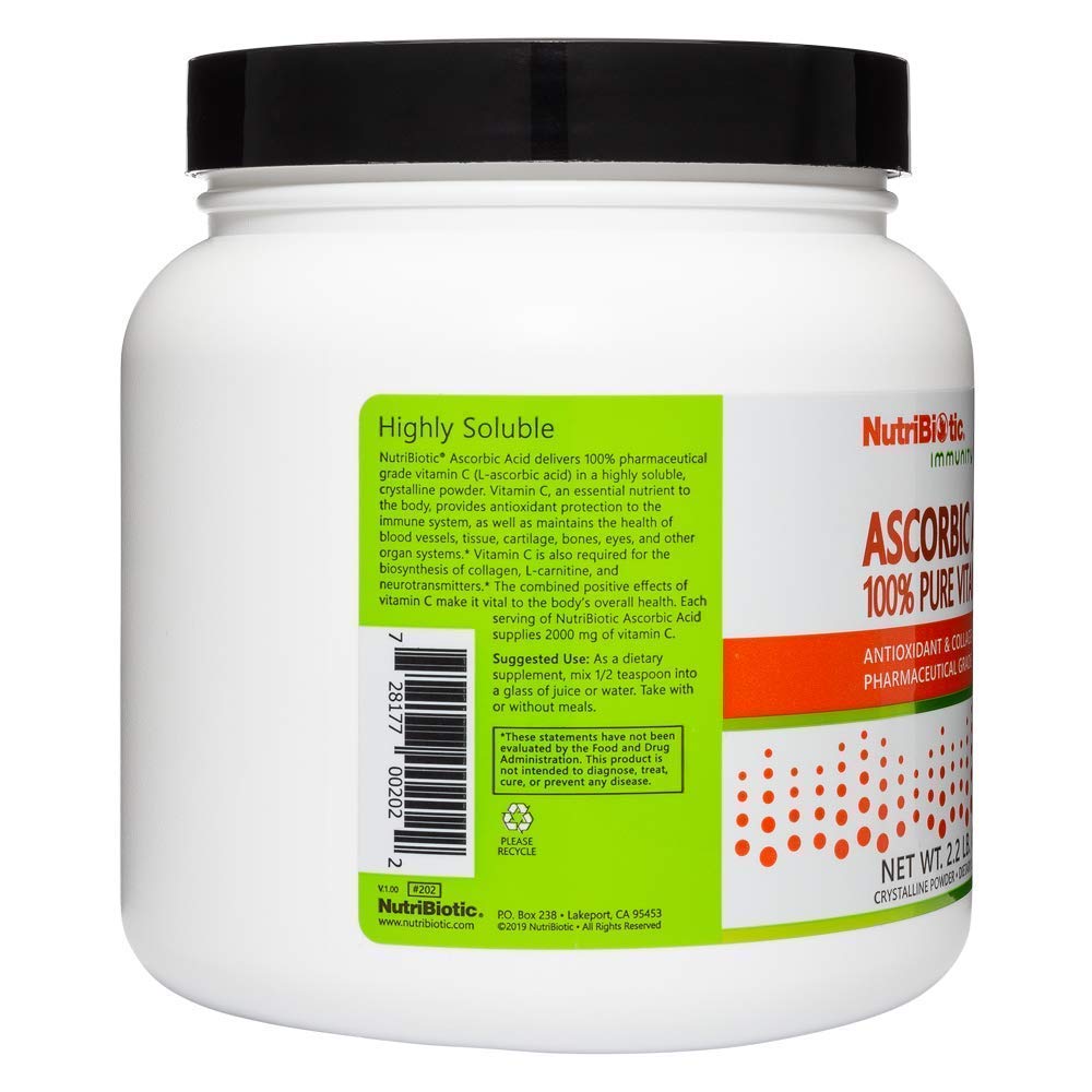 NutriBiotic Ascorbic Acid Crystalline Powder Vitamin C - 2.2 lbs. - image 3