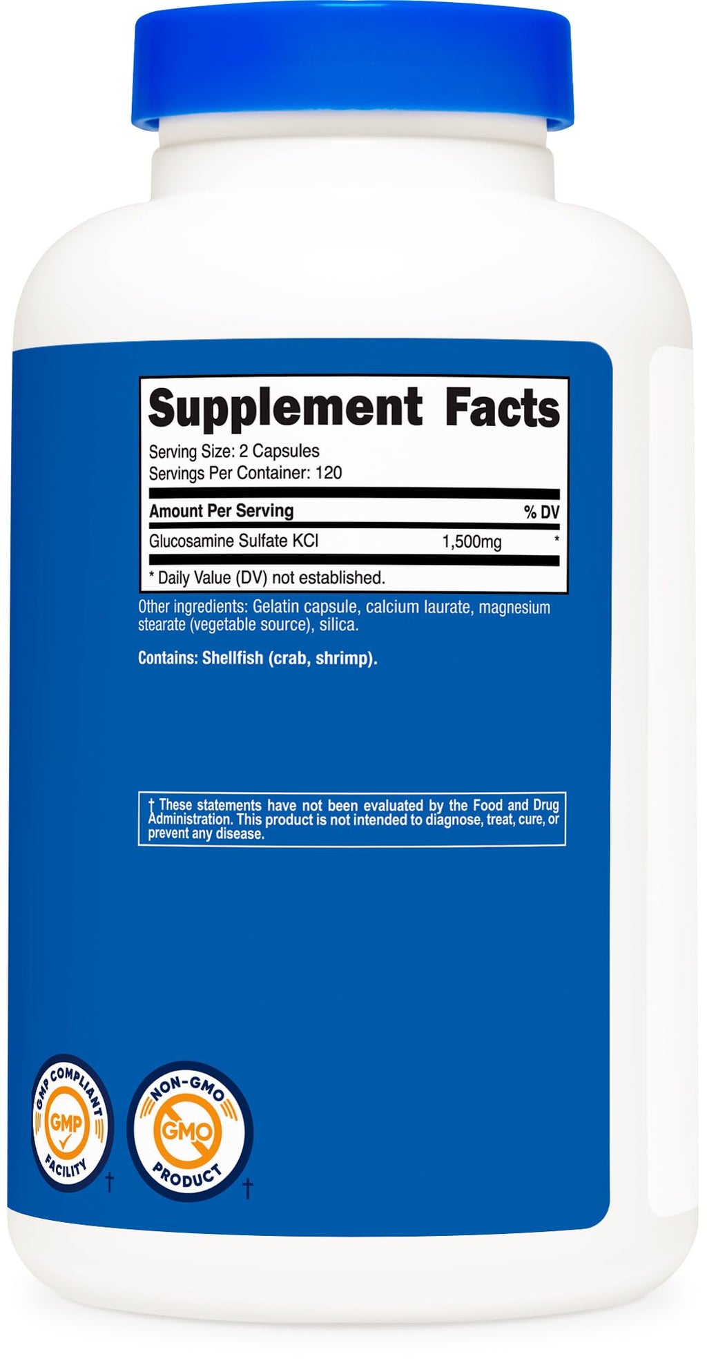 Nutricost Glucosamine Sulfate 750mg, 240 Capsules (1500mg Per Serving)