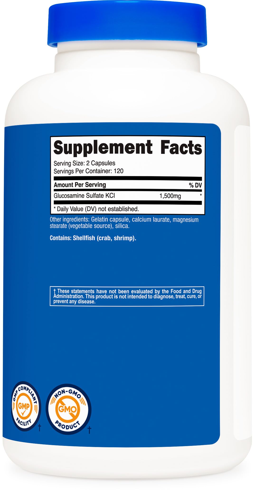 Nutricost Glucosamine Sulfate 750mg, 240 Capsules (1500mg Per Serving)