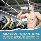 AOOWU Stainless Steel Shaker Bottle with Wire Whisk Ball 900ml