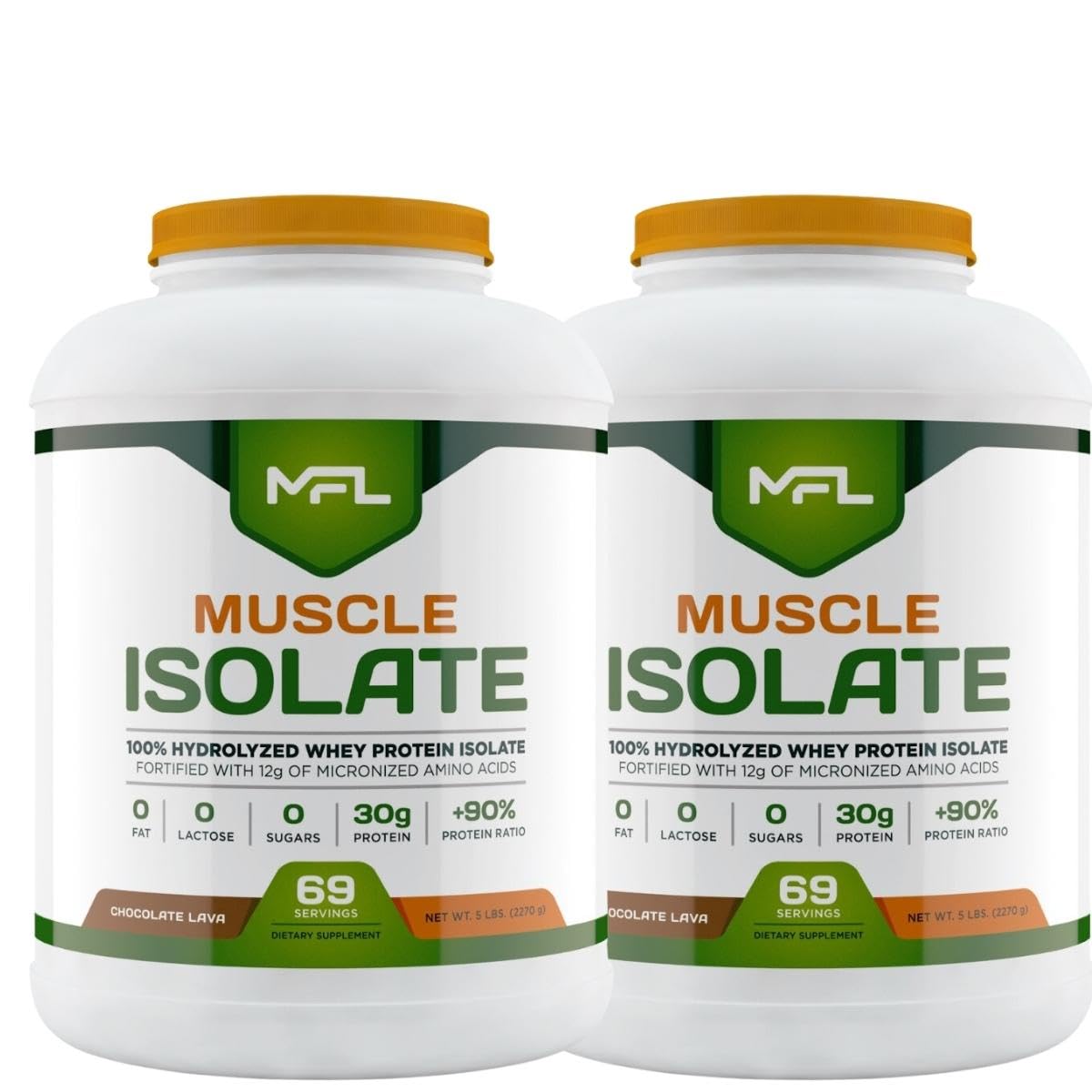 MUSCLE FOOD LABS Muscle Isolate Whey Protein 30g - 5 lb (Pack of 2)