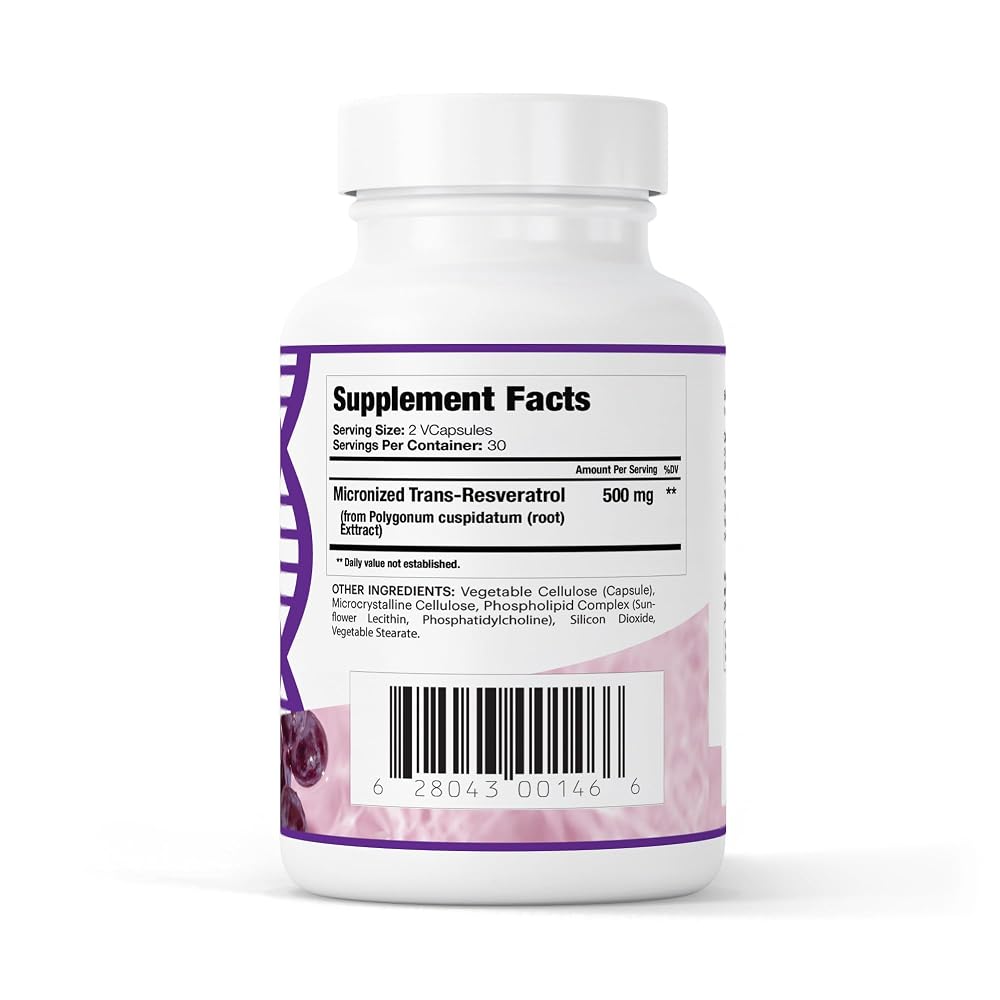 GenuinePurity Liposomal Trans Resveratrol 500mg - 60 Vegan Capsules - image 8