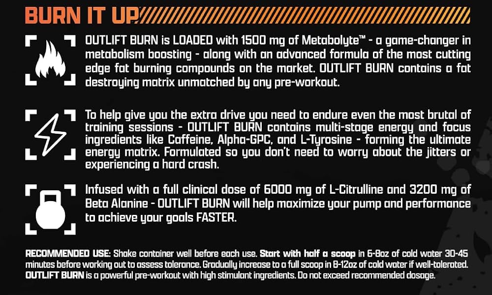 Nutrex Outlift Burn Pre-Workout Powder for Energy & Endurance - 22 Servings - image 9