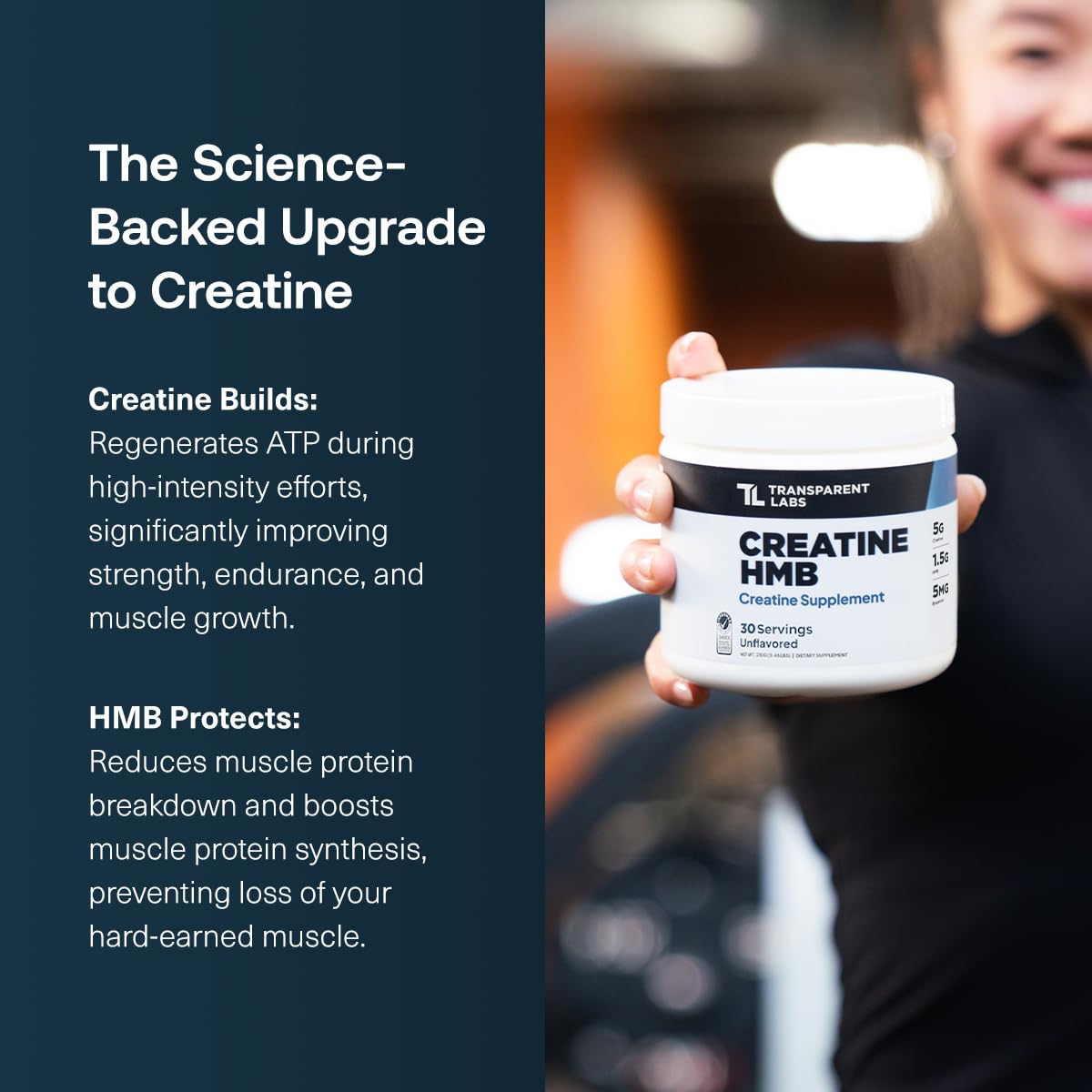 Transparent Labs Creatine HMB Powder Unflavored - 30 Servings - image 2