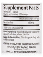 Doctor's Best Benfotiamine 150 mg - 120 Vegetarian Capsules - image 4