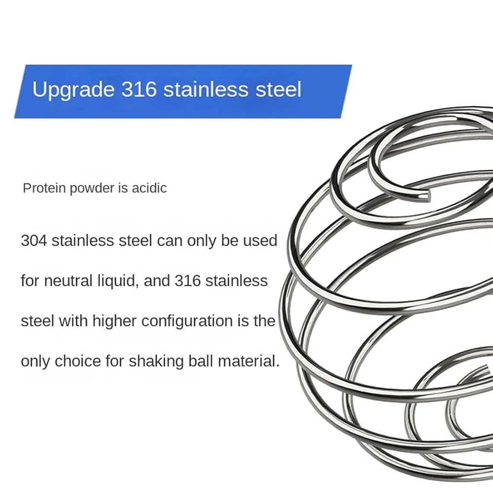 QEDBOJE Stainless Steel Mixing Ball Protein Shaker - 1 Pack - image 3