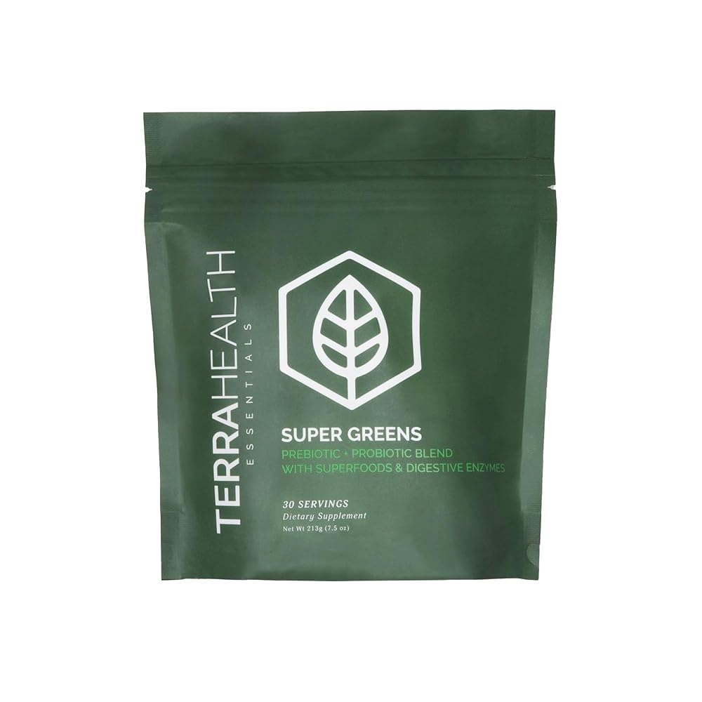Terra Health Essentials Super Greens Powder with Prebiotics & Probiotics