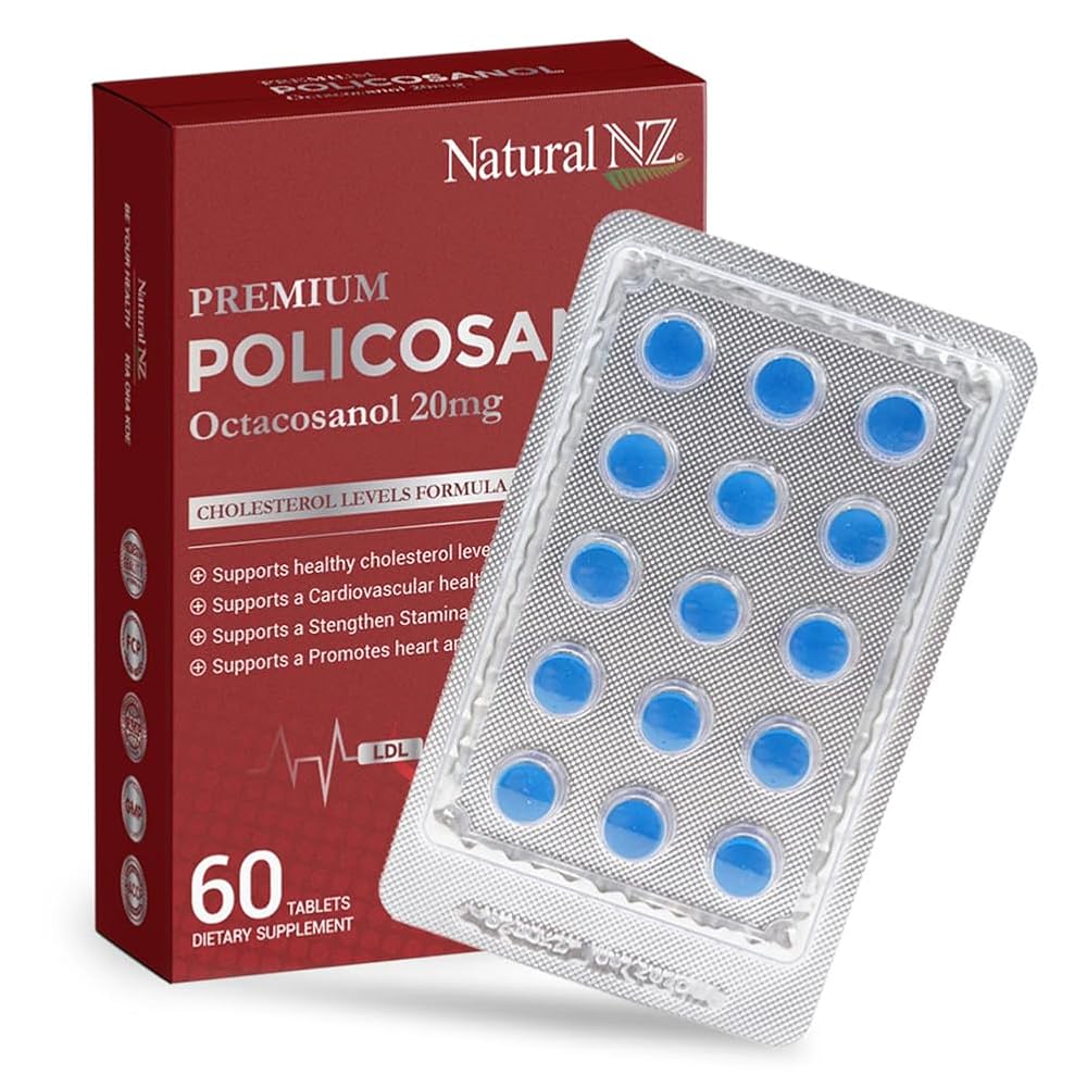 Natural NZ Policosanol 33.4mg (Otacosanol 20mg) 1-A-Day 60 Tablets