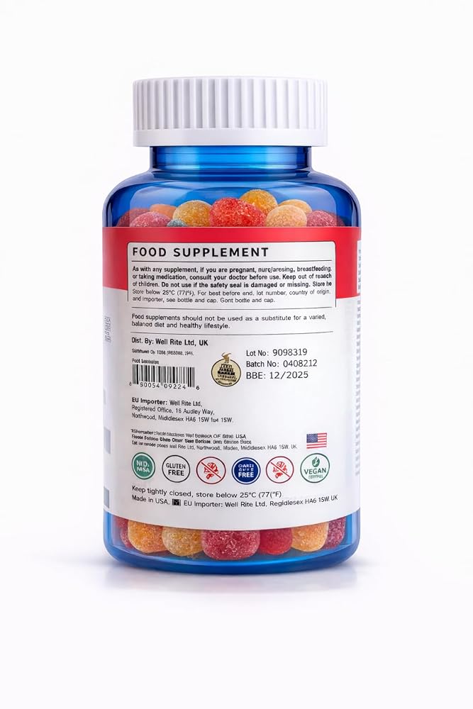 Wellrite Hair, Skin & Nail Gummy Vitamins - 60 Gummies - image 3