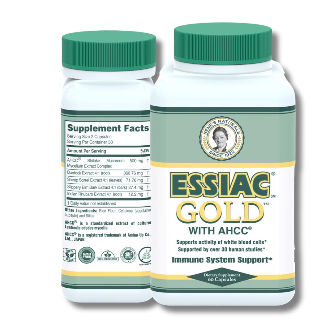 Essiac Gold with AHCC Immune Support - 60 Capsules