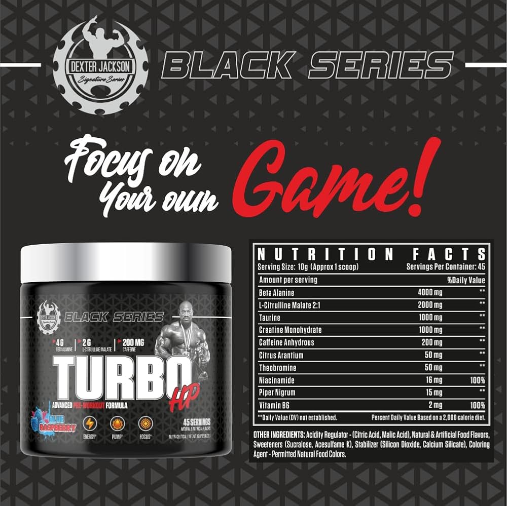DEXTER JACKSON Black Series Turbo HP Pre Workout