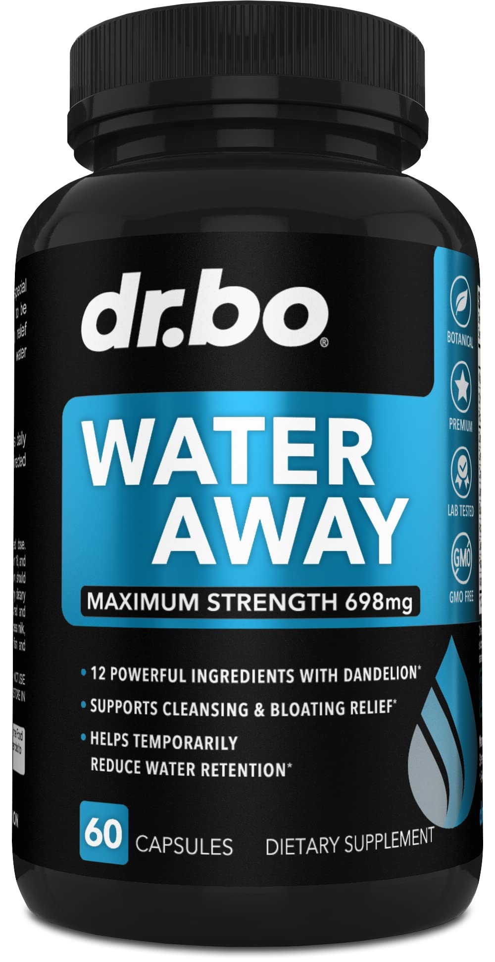 DR. BO Water Pills Diuretic Supplement - 60 Capsules