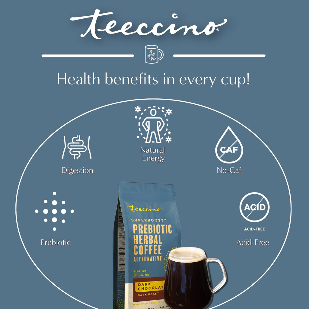 Teeccino Dark Chocolate Prebiotic Coffee Alternative - 10 oz - image 4