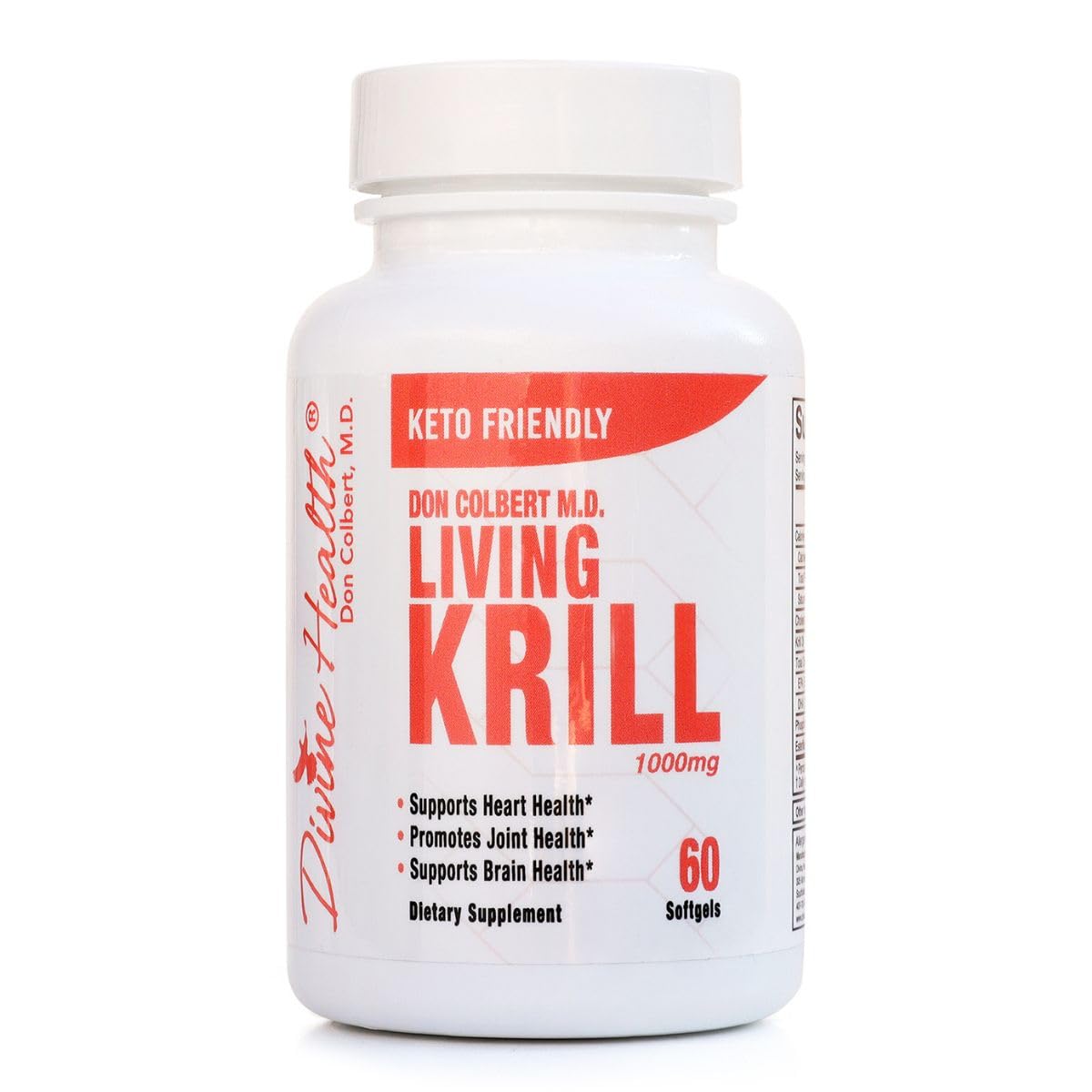 Divine Health Dr. Colbert Krill Oil 1000mg - 60 Softgels