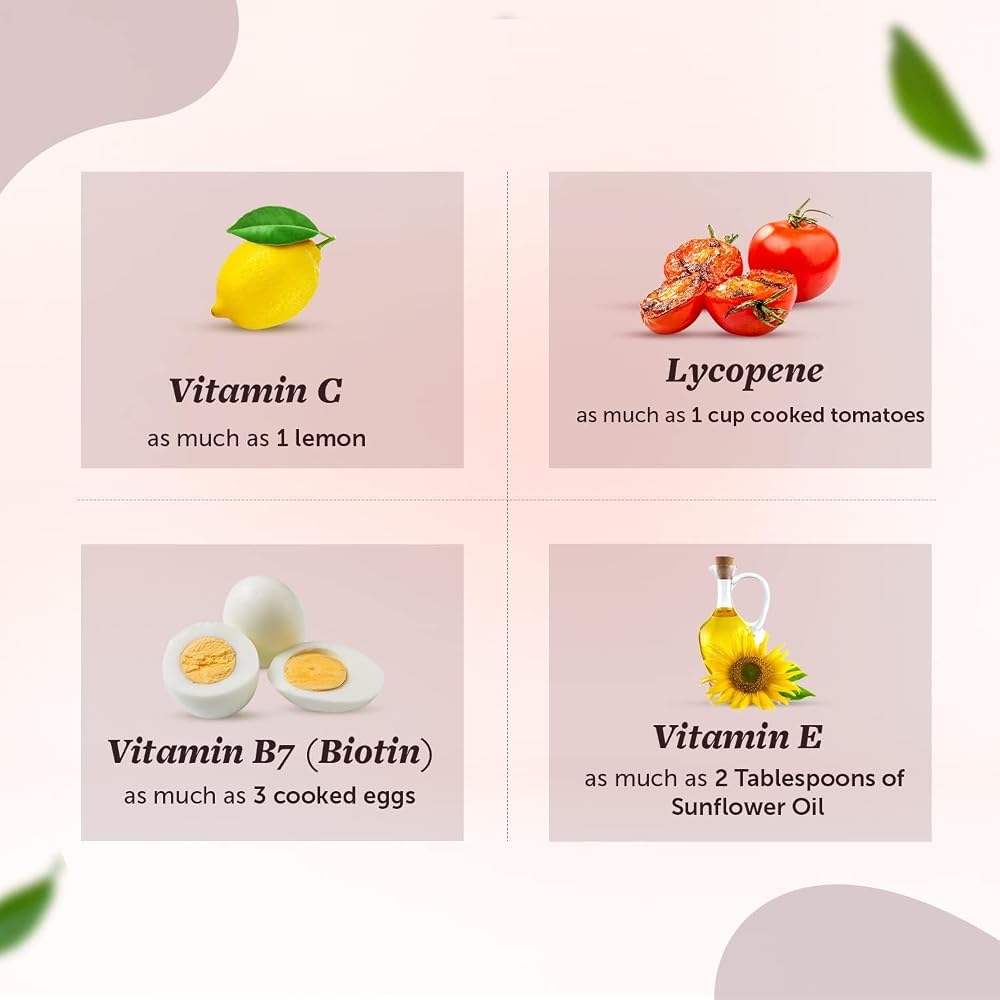 Generic Hair Skin Vitamins with Biotin & Hyaluronic Acid - 60 Capsules - image 4
