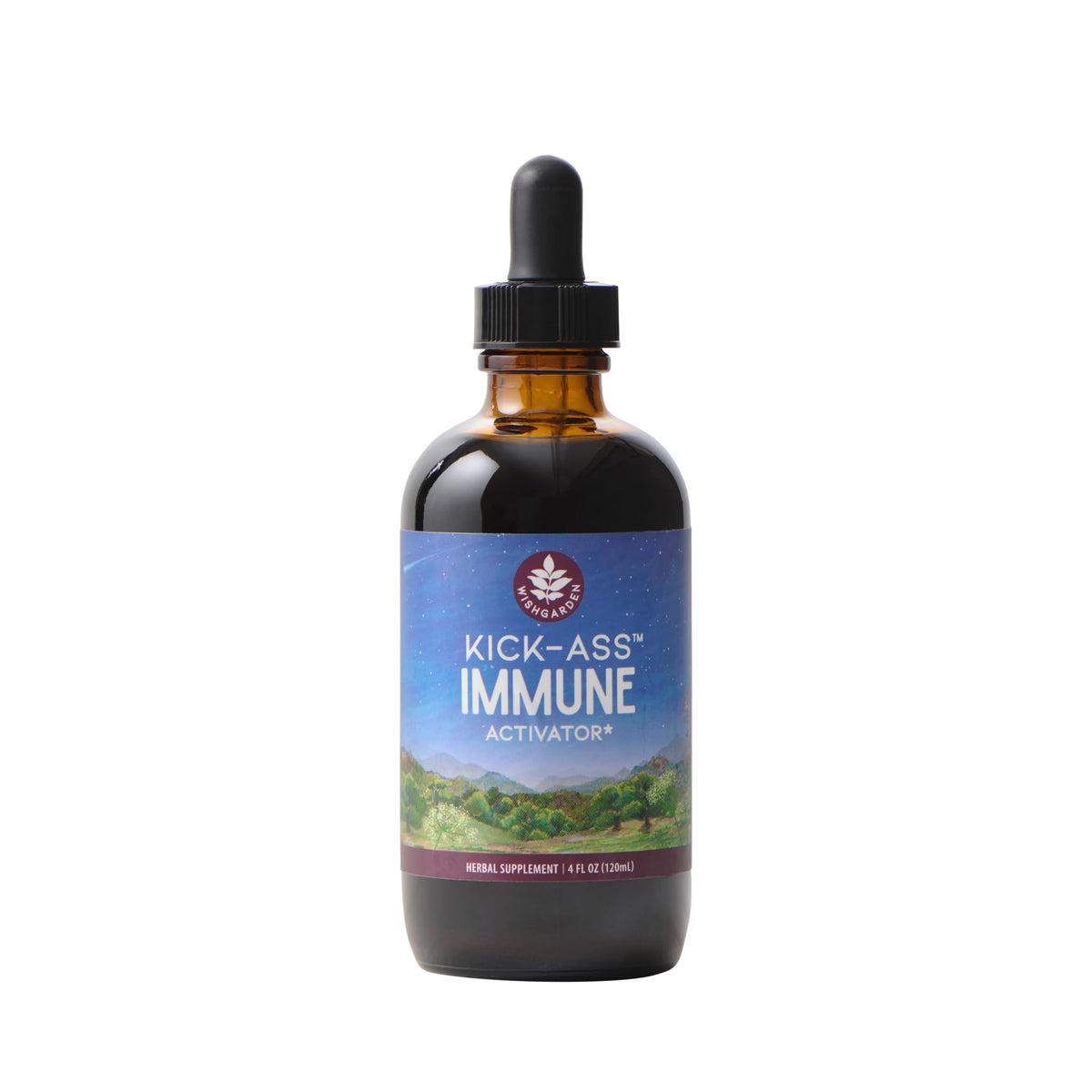 WishGarden Herbs Kick-Ass Immune Echinacea & Goldenseal Tincture - 4 Fl Oz