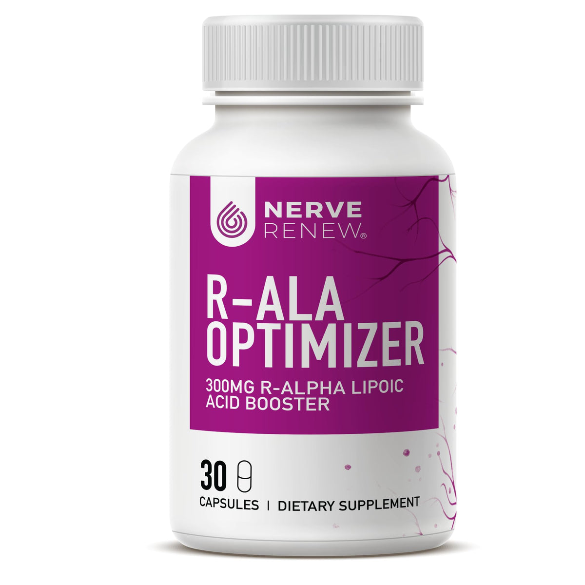 NERVE RENEW Optimizer Nerve Support R-Alpha Lipoic Acid - 30 Capsules