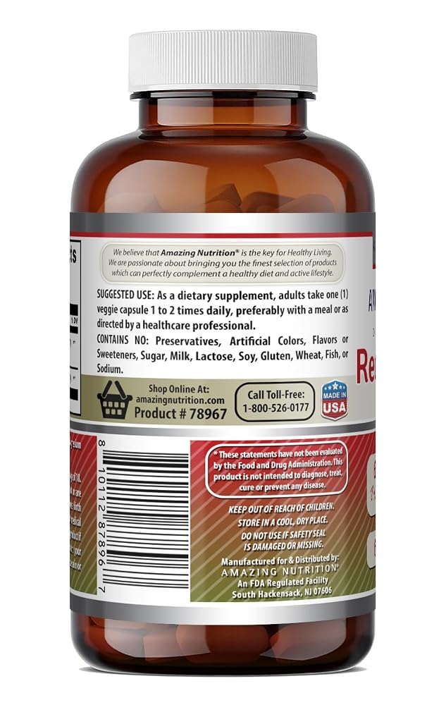 Amazing Formulas Red Yeast Rice 600 Mg Plus Coq10 50 Mg