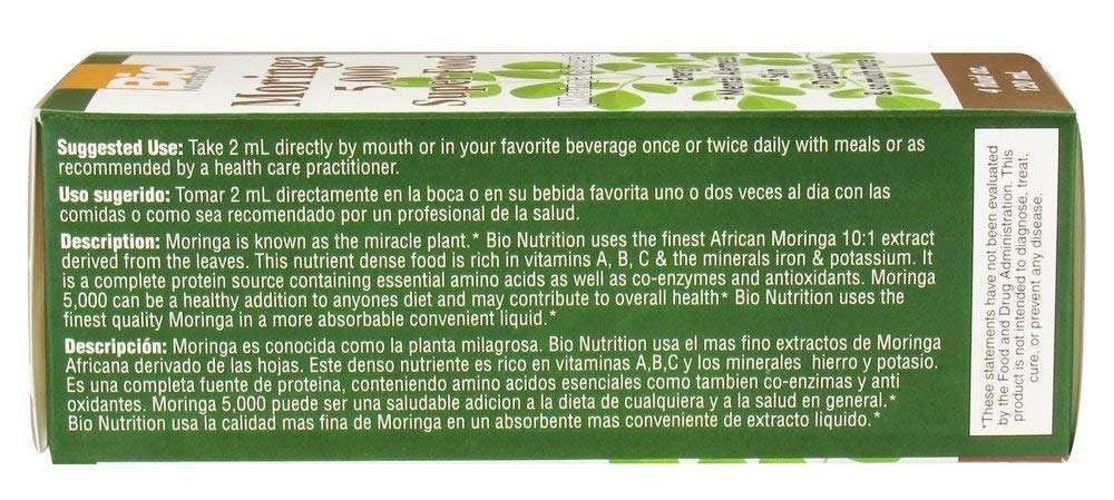 Bio Nutrition Moringa Superfood Liquid - 4 Fl Oz - image 3