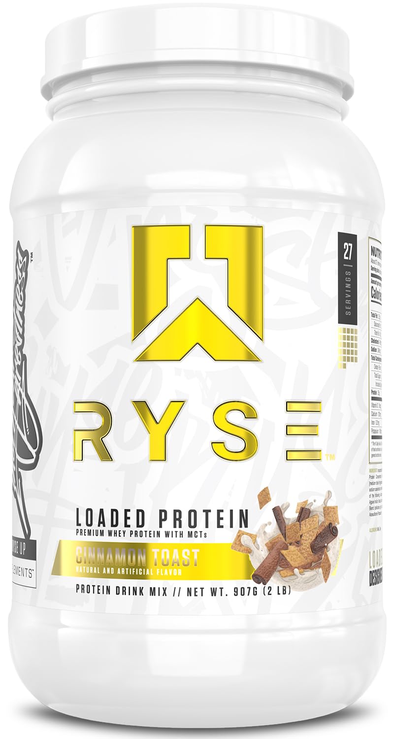 RYSE Up Supplements Loaded Protein Powder Cinnamon Toast - 27 Servings