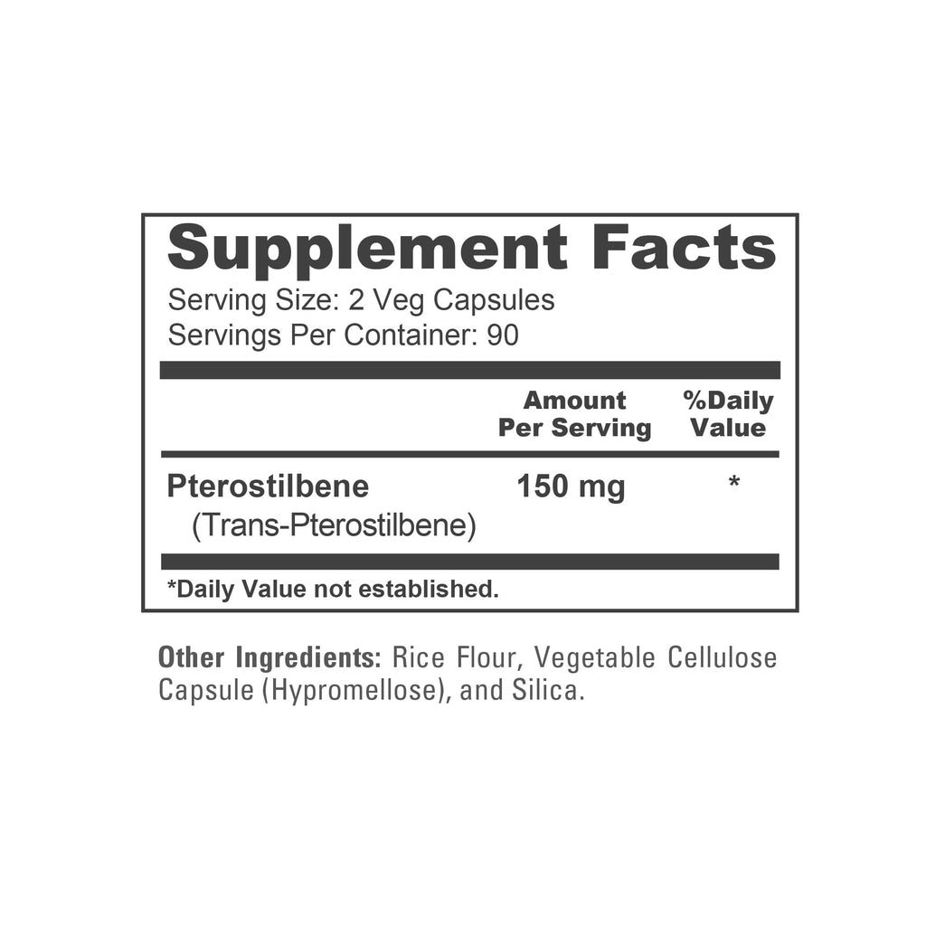 NusaPure Pterostilbene 150mg Vegan - 180 Vegetarian Capsules - image 4