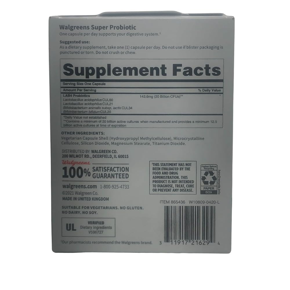 Walgreens Super Probiotic Digestive Support Capsules - 60 Count - image 2
