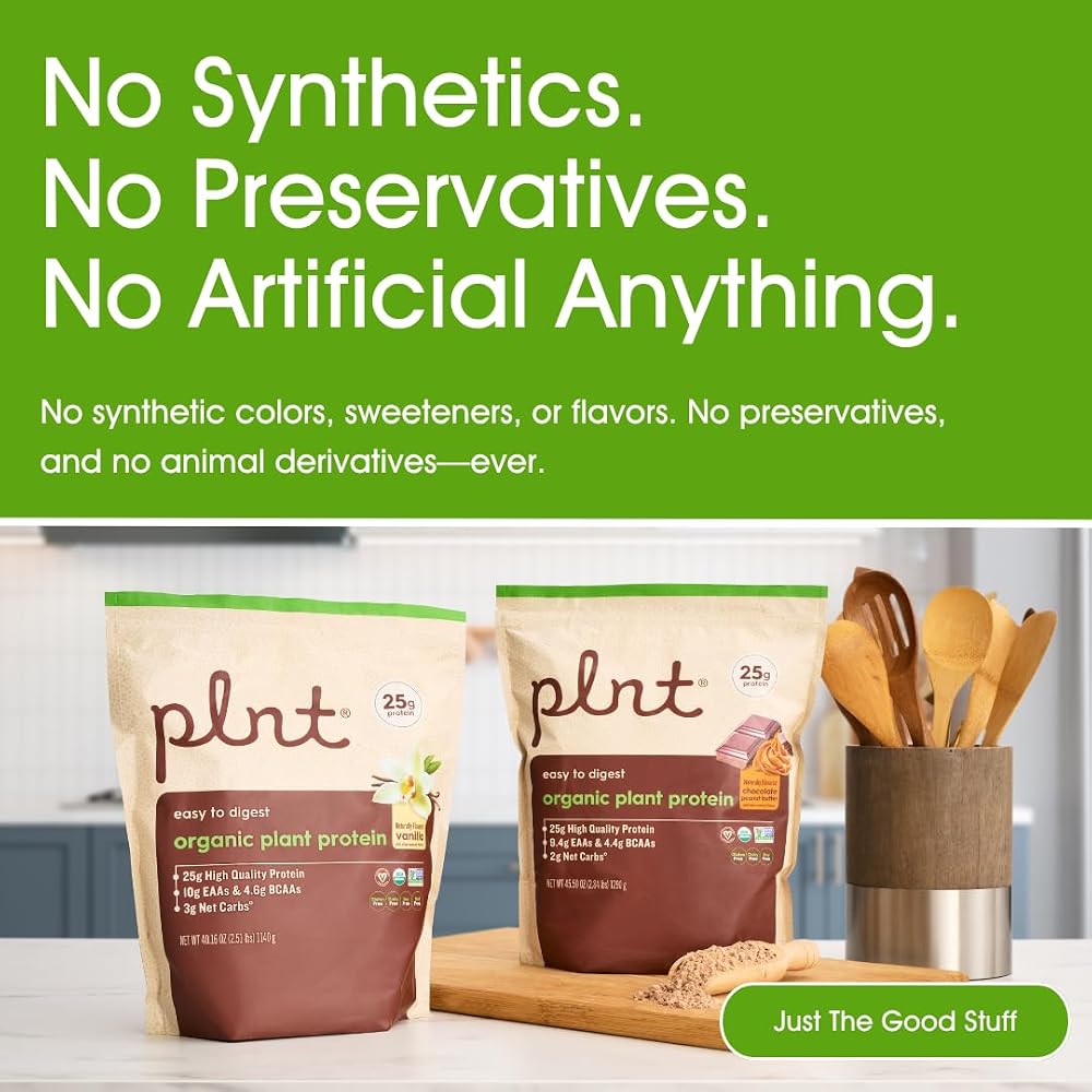 plnt Organic Plant Protein Powder a Vanilla a