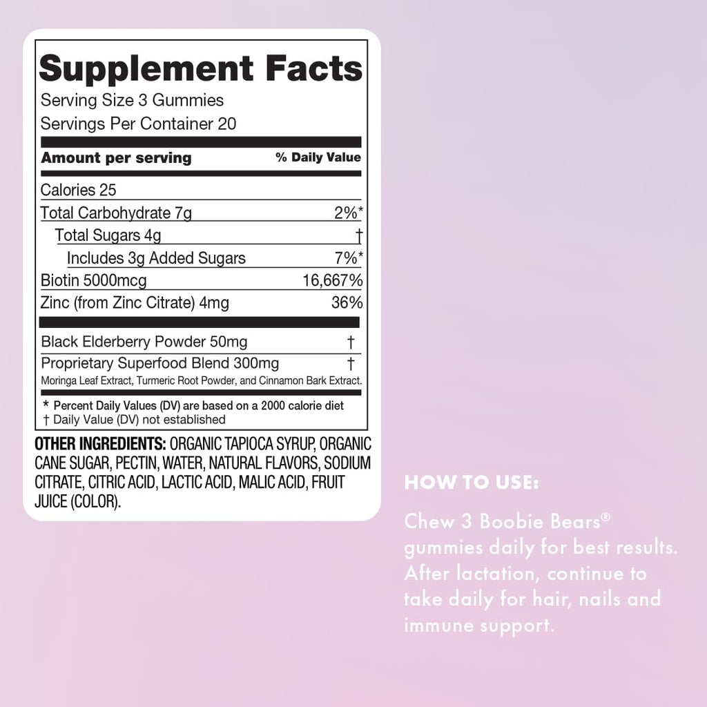 Boobie Brands Lactation Support Gummies - 60 Gummies - image 9