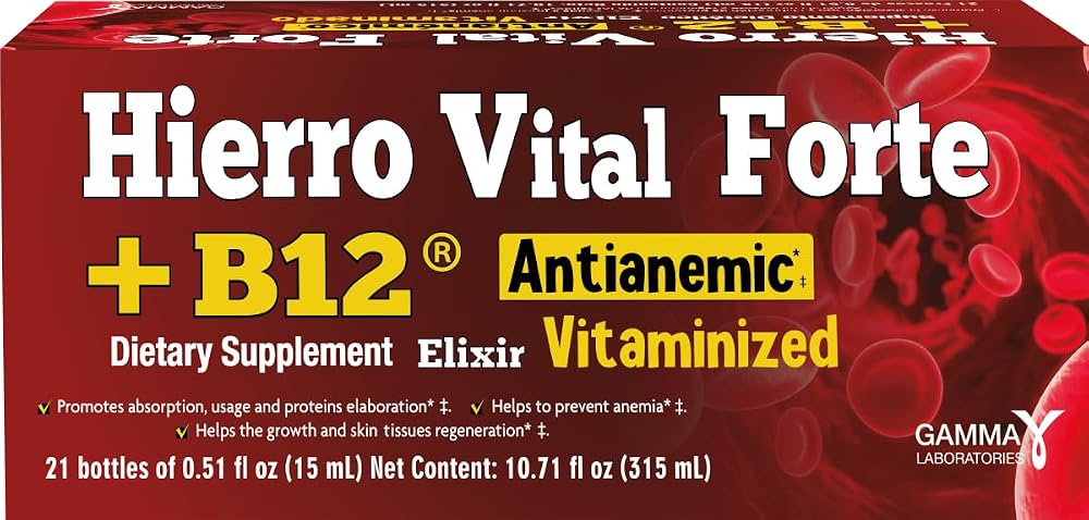 HIERRO VITAL 21 Count Forte + B12 Antianemic - 1 Liquid