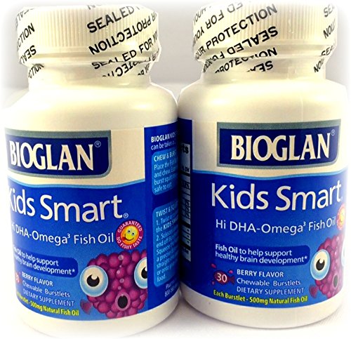 BioGlan Kids Smart Hi DHA Omega-3 Fish Oil Chewables - 60 Burstlets