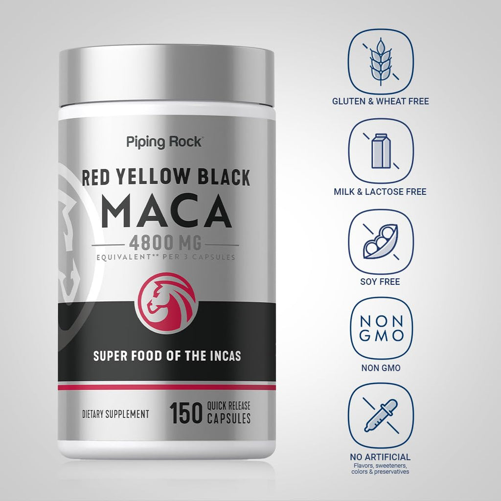 Piping Rock Maca Root Capsules - 150 Count - image 3