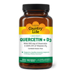 Country Life Quercetin 500mg with Vitamin D3 Immune Support - 90 Capsules