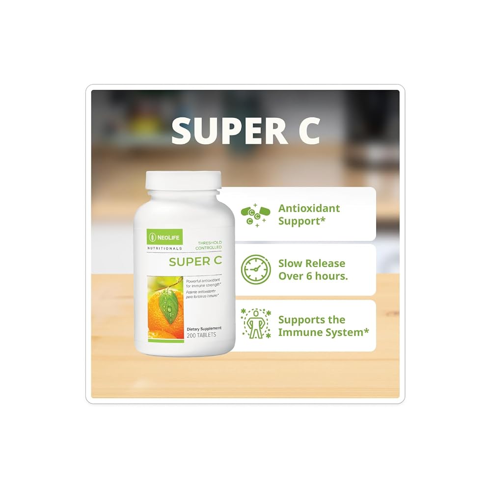 NeoLife Super C Vitamin C Supplement with Bioflavonoids - 200 Tablets - image 2