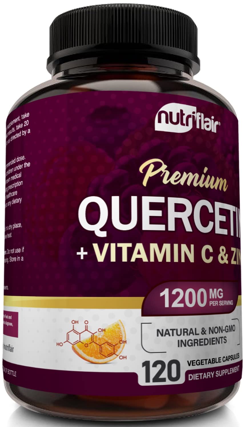 NutriFlair Quercetin 1200mg with Vitamin C and Zinc - 120 Capsules - image 5