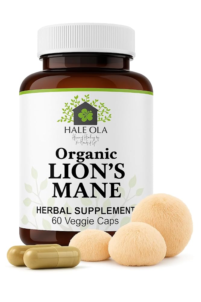 Hale Ola Lion's Mane Supplement for Cognitive Function - 60 Capsules