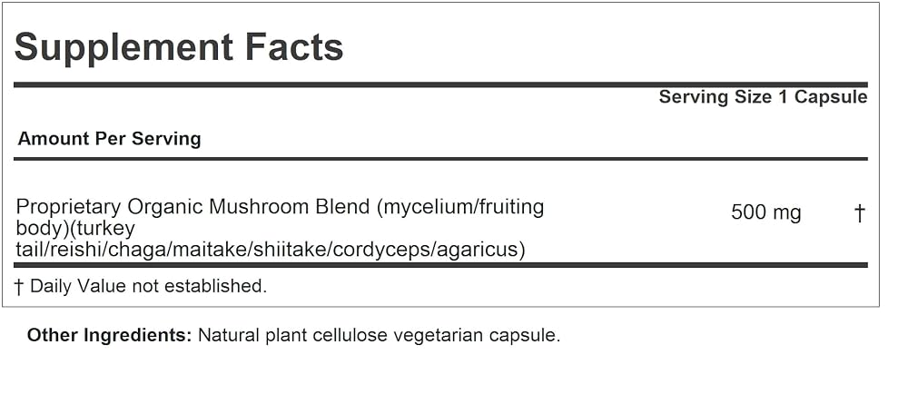 ANDREW LESSMAN Immune Mushroom Complex Capsules - Organic Full