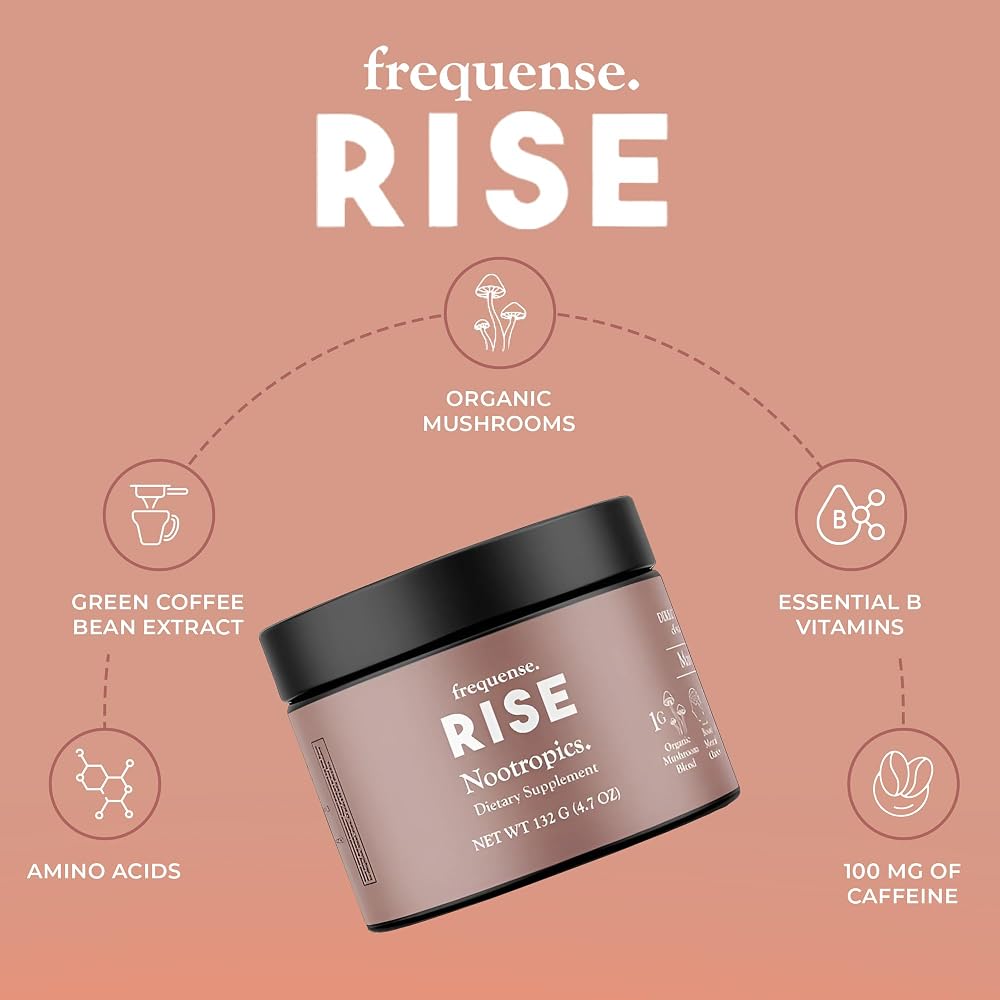 FREQUENSE Rise Nootropic Powder Mango Lemonade - 132g - image 4
